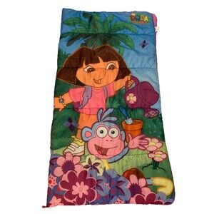 Nickelodeon Dora the Explorer Sleeping Bag 56x28 VGC Zipper 2005